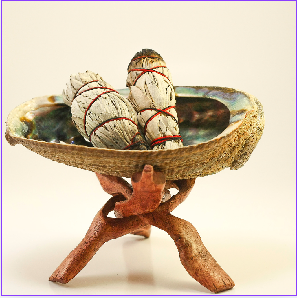 (set of 3) Cedar, White & Blue Sage smudge stick 4" - Image 4